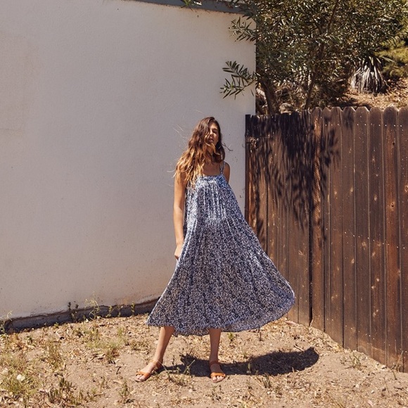 SOLD Christy Dawn navy Lulu tiered maxi dress - Picture 3 of 7